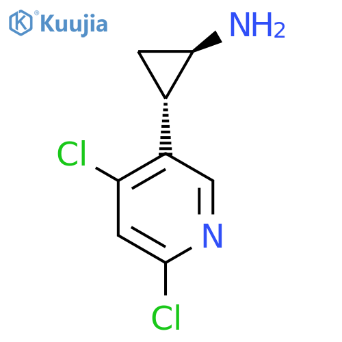 rac-(1R,2S)-2-(4,6-dichloropyridin-3-yl)cyclopropan-1-amine structure