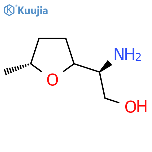 (2S)-2-amino-2-(5R)-5-methyloxolan-2-ylethan-1-ol structure
