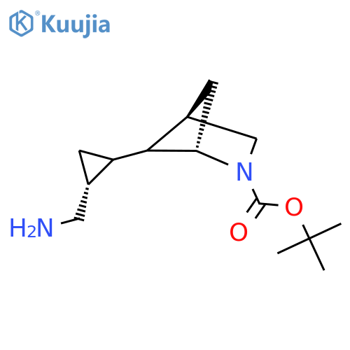 tert-butyl (1S,4R)-5-(1RS,2RS)-2-(aminomethyl)cyclopropyl-2-azabicyclo2.1.1hexane-2-carboxylate structure