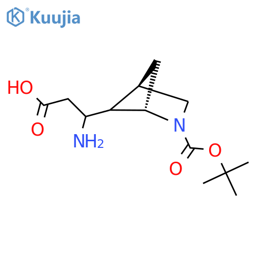 3-amino-3-(1S,4R)-2-(tert-butoxy)carbonyl-2-azabicyclo2.1.1hexan-5-ylpropanoic acid structure