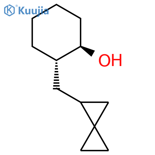rac-(1R,2S)-2-({spiro2.2pentan-1-yl}methyl)cyclohexan-1-ol structure