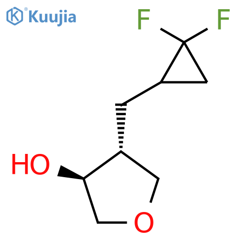 rac-(3R,4S)-4-(2,2-difluorocyclopropyl)methyloxolan-3-ol structure