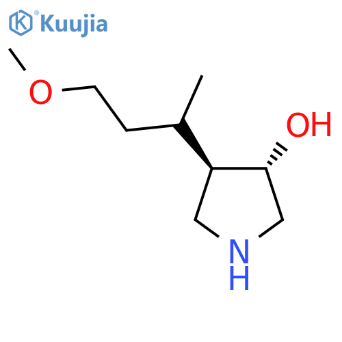 rac-(3R,4S)-4-(4-methoxybutan-2-yl)pyrrolidin-3-ol structure