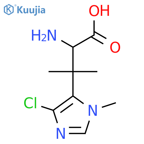 2-amino-3-(4-chloro-1-methyl-1H-imidazol-5-yl)-3-methylbutanoic acid structure