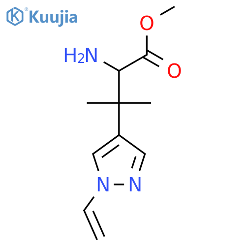 methyl 2-amino-3-(1-ethenyl-1H-pyrazol-4-yl)-3-methylbutanoate structure