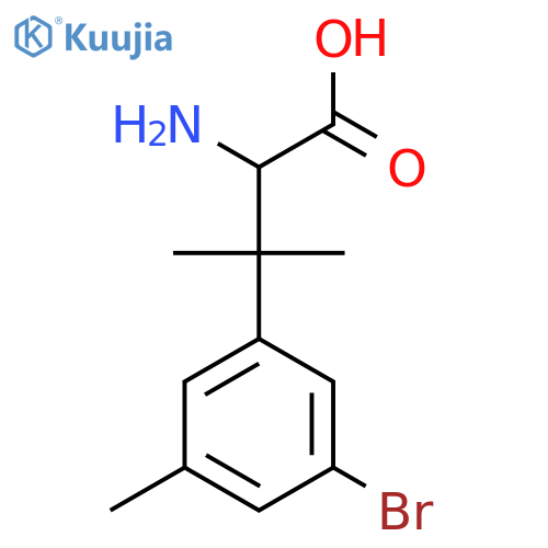 2-amino-3-(3-bromo-5-methylphenyl)-3-methylbutanoic acid structure