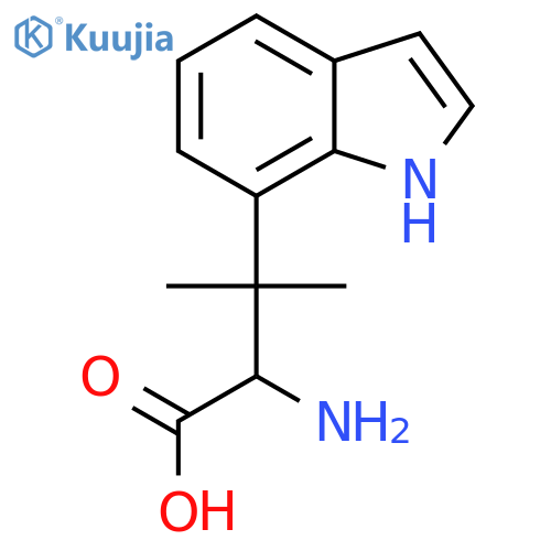 2-amino-3-(1H-indol-7-yl)-3-methylbutanoic acid structure