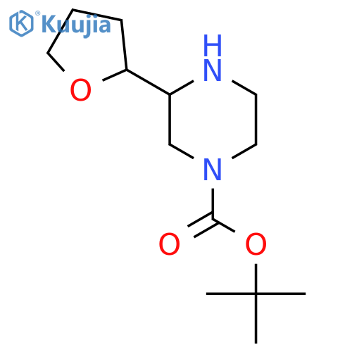 tert-butyl 3-(oxolan-2-yl)piperazine-1-carboxylate structure