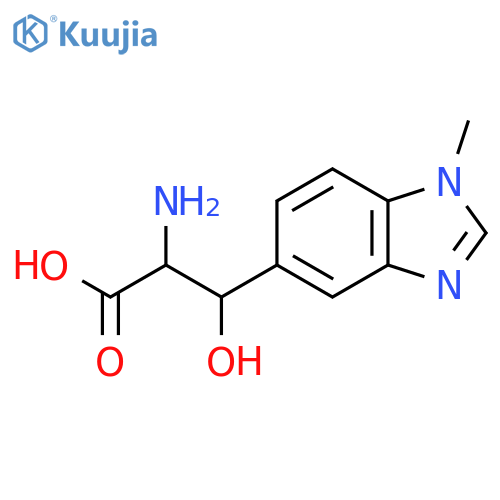 2-amino-3-hydroxy-3-(1-methyl-1H-1,3-benzodiazol-5-yl)propanoic acid structure