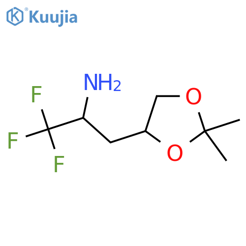 3-(2,2-dimethyl-1,3-dioxolan-4-yl)-1,1,1-trifluoropropan-2-amine structure
