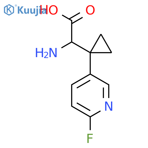 2-amino-2-1-(6-fluoropyridin-3-yl)cyclopropylacetic acid structure