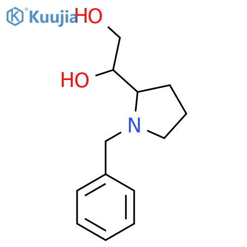 1-(1-benzylpyrrolidin-2-yl)ethane-1,2-diol structure