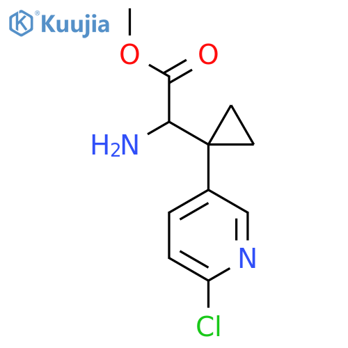 methyl 2-amino-2-1-(6-chloropyridin-3-yl)cyclopropylacetate structure