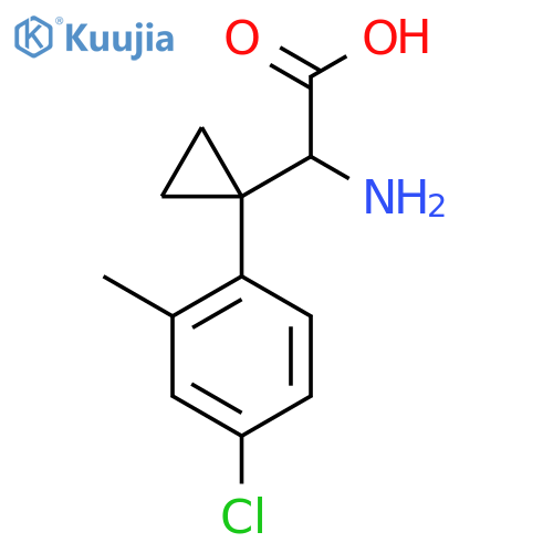 2-amino-2-1-(4-chloro-2-methylphenyl)cyclopropylacetic acid structure