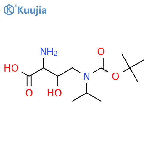 2-amino-4-{(tert-butoxy)carbonyl(propan-2-yl)amino}-3-hydroxybutanoic acid structure