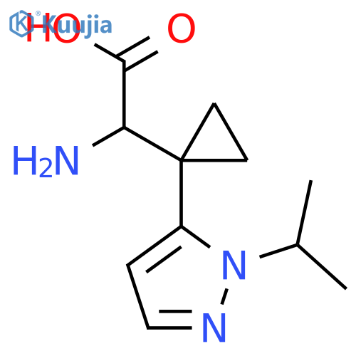 2-amino-2-{1-1-(propan-2-yl)-1H-pyrazol-5-ylcyclopropyl}acetic acid structure