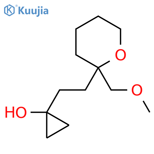 1-{2-2-(methoxymethyl)oxan-2-ylethyl}cyclopropan-1-ol structure