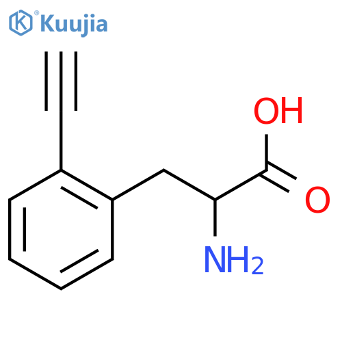 2-amino-3-(2-ethynylphenyl)propanoic acid structure
