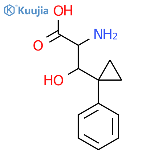 2-Amino-3-hydroxy-3-(1-phenylcyclopropyl)propanoic acid structure