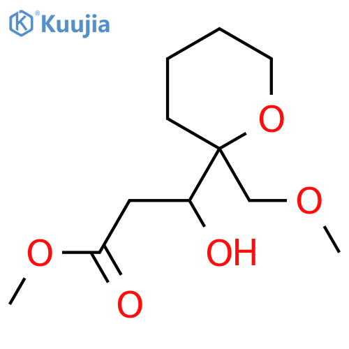 methyl 3-hydroxy-3-2-(methoxymethyl)oxan-2-ylpropanoate structure