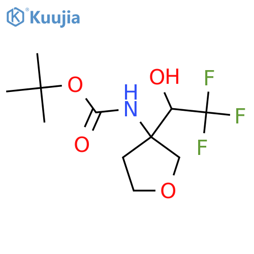 tert-butyl N-3-(2,2,2-trifluoro-1-hydroxyethyl)oxolan-3-ylcarbamate structure