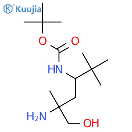 tert-butyl N-(5-amino-6-hydroxy-2,2,5-trimethylhexan-3-yl)carbamate structure