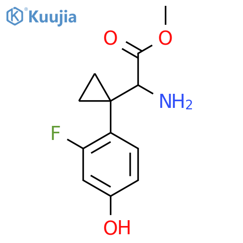 methyl 2-amino-2-1-(2-fluoro-4-hydroxyphenyl)cyclopropylacetate structure
