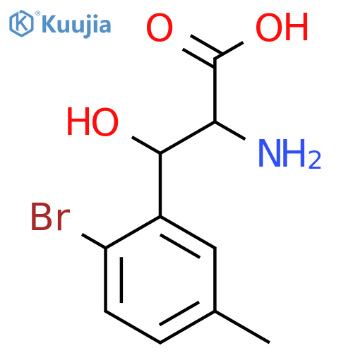2-amino-3-(2-bromo-5-methylphenyl)-3-hydroxypropanoic acid structure