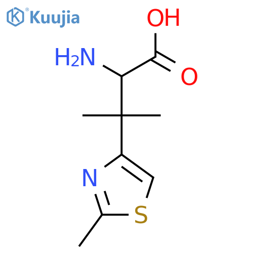 2-amino-3-methyl-3-(2-methyl-1,3-thiazol-4-yl)butanoic acid structure