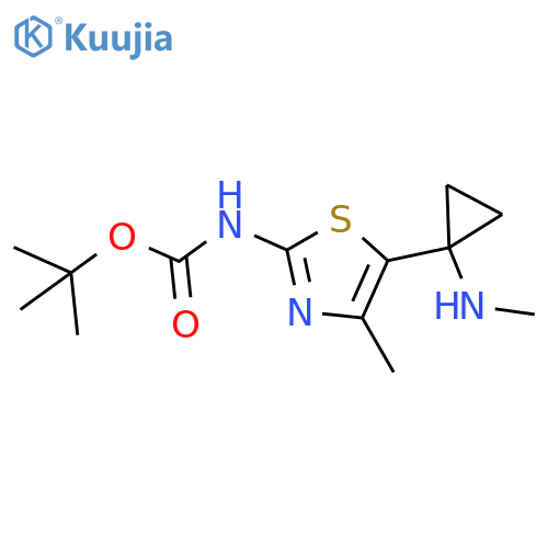 tert-butyl N-{4-methyl-5-1-(methylamino)cyclopropyl-1,3-thiazol-2-yl}carbamate structure