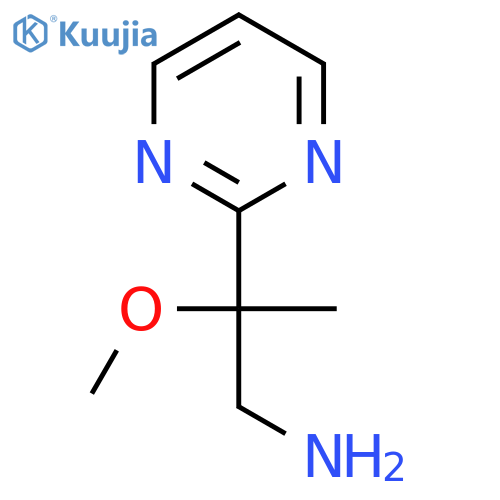 2-methoxy-2-(pyrimidin-2-yl)propan-1-amine structure