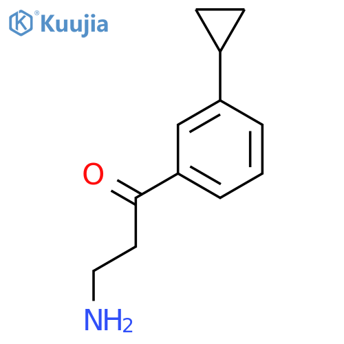 3-amino-1-(3-cyclopropylphenyl)propan-1-one structure