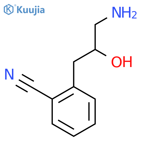 2-(3-amino-2-hydroxypropyl)benzonitrile structure