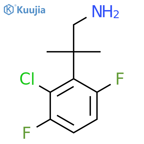 2-(2-chloro-3,6-difluorophenyl)-2-methylpropan-1-amine structure
