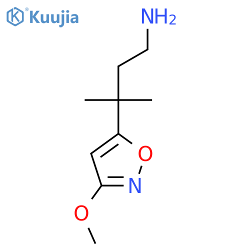 3-(3-methoxy-1,2-oxazol-5-yl)-3-methylbutan-1-amine structure