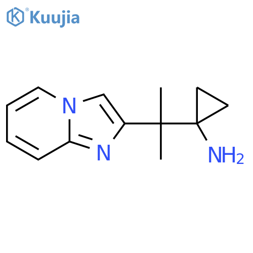 1-(2-{imidazo1,2-apyridin-2-yl}propan-2-yl)cyclopropan-1-amine structure