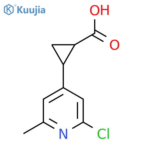 2-(2-chloro-6-methylpyridin-4-yl)cyclopropane-1-carboxylic acid structure