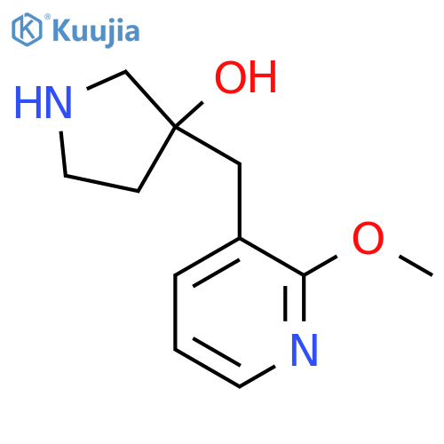 3-(2-methoxypyridin-3-yl)methylpyrrolidin-3-ol structure