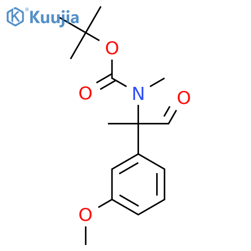 tert-butyl N-2-(3-methoxyphenyl)-1-oxopropan-2-yl-N-methylcarbamate structure