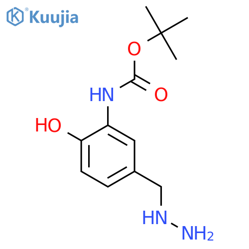 tert-butyl N-5-(hydrazinylmethyl)-2-hydroxyphenylcarbamate structure
