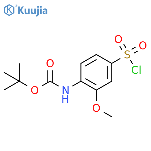 tert-butyl N-4-(chlorosulfonyl)-2-methoxyphenylcarbamate structure