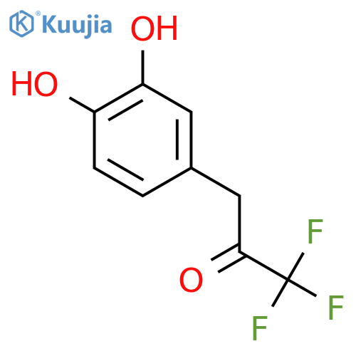 3-(3,4-dihydroxyphenyl)-1,1,1-trifluoropropan-2-one structure