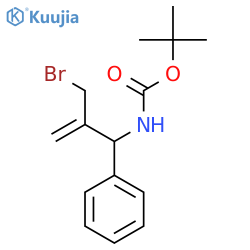 tert-butyl N-2-(bromomethyl)-1-phenylprop-2-en-1-ylcarbamate structure