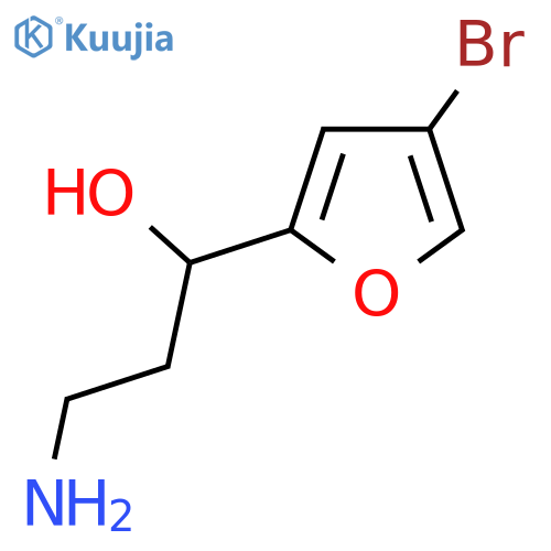 3-amino-1-(4-bromofuran-2-yl)propan-1-ol structure