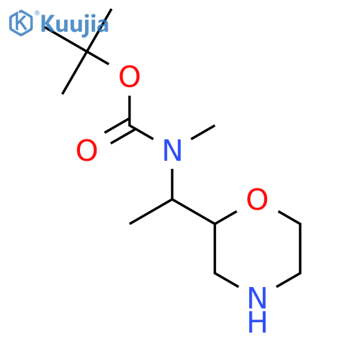 tert-butyl N-methyl-N-1-(morpholin-2-yl)ethylcarbamate structure