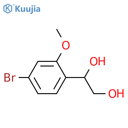 1-(4-bromo-2-methoxyphenyl)ethane-1,2-diol structure