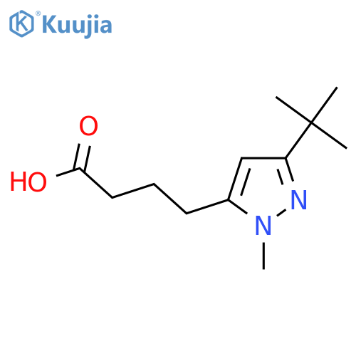 4-(3-tert-butyl-1-methyl-1H-pyrazol-5-yl)butanoic acid structure