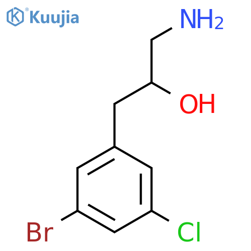 1-amino-3-(3-bromo-5-chlorophenyl)propan-2-ol structure