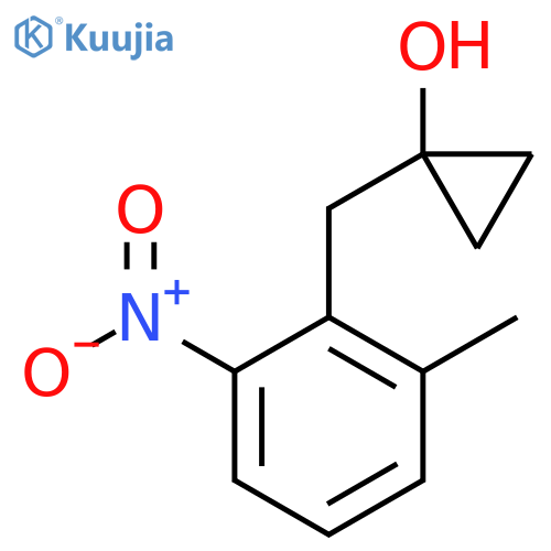 1-(2-methyl-6-nitrophenyl)methylcyclopropan-1-ol structure