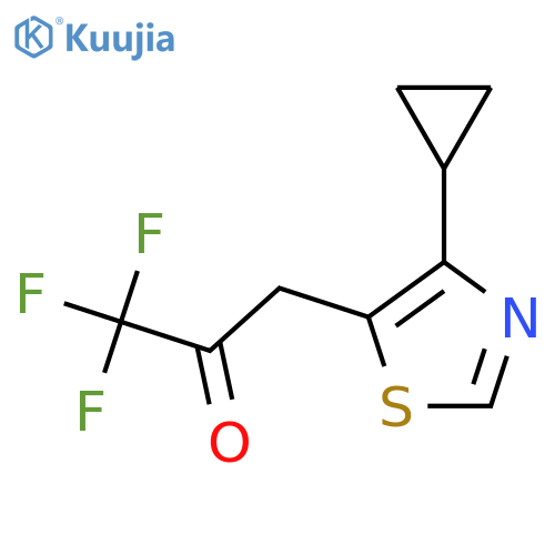 3-(4-cyclopropyl-1,3-thiazol-5-yl)-1,1,1-trifluoropropan-2-one structure